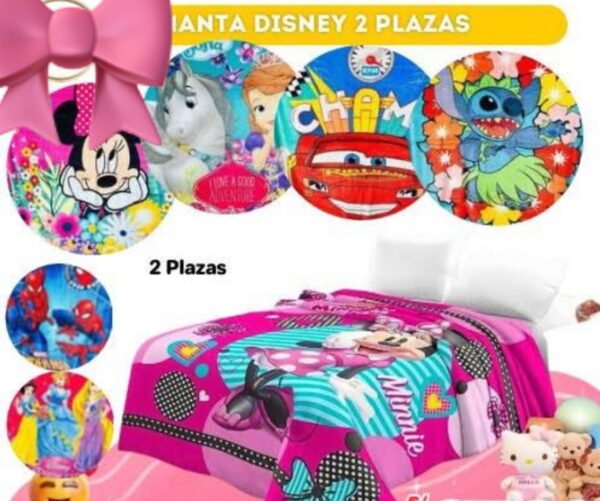 MANTAS DISNEY PIEL DE DURAZNO(DISEÑOS SE ELIGEN EN LLAMADA )