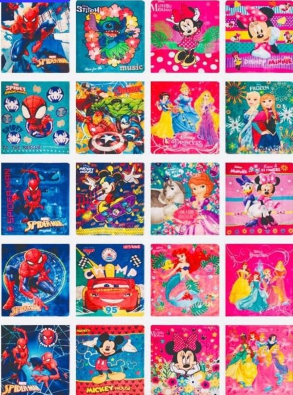 MANTAS DISNEY PIEL DE DURAZNO(DISEÑOS SE ELIGEN EN LLAMADA ) - Imagen 2