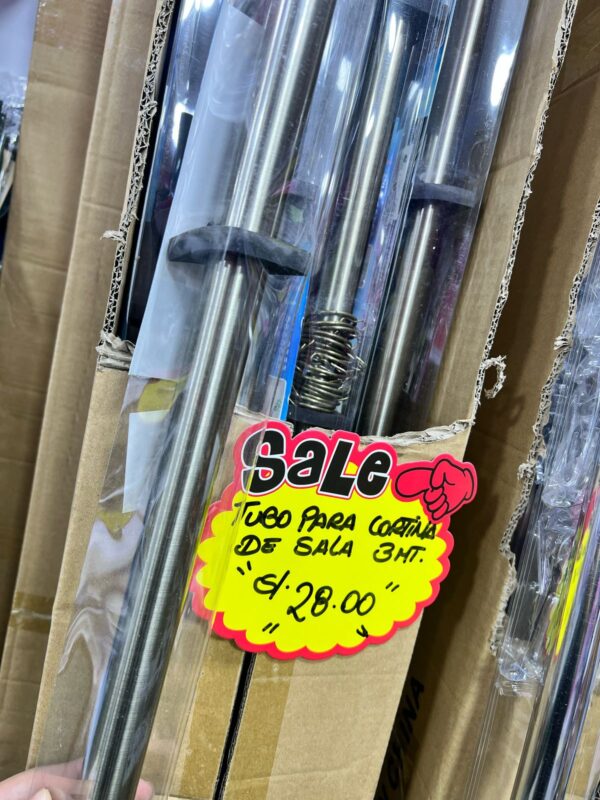 TUBO PARA CORTINA DE SALA 3 M