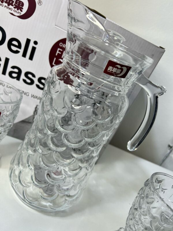 SET JARRA + VASOS DE VIDRIO (EN CAJA ) - Imagen 3