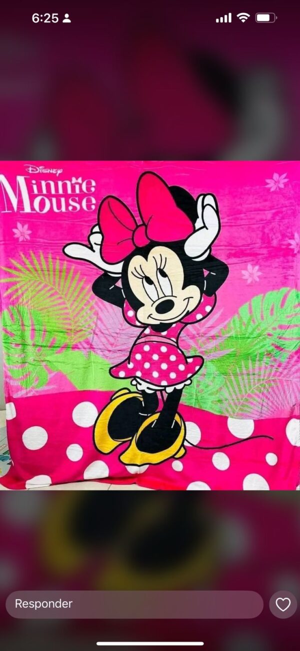 MANTAS DISNEY PIEL DE DURAZNO(DISEÑOS SE ELIGEN EN LLAMADA ) - Imagen 13