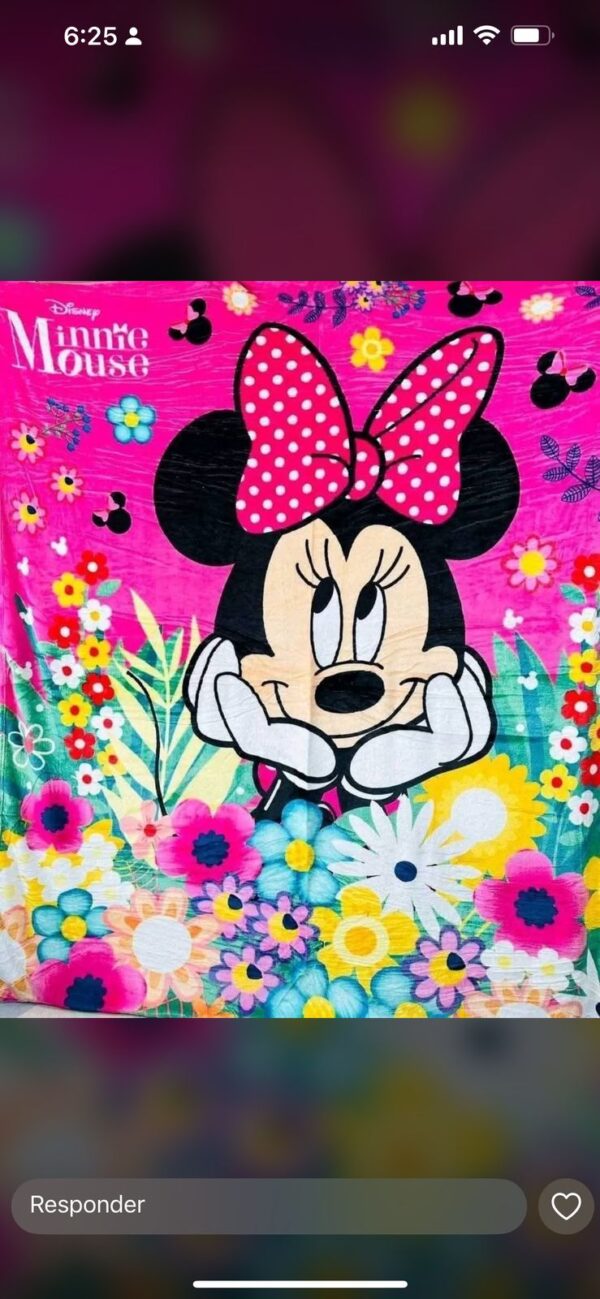 MANTAS DISNEY PIEL DE DURAZNO(DISEÑOS SE ELIGEN EN LLAMADA ) - Imagen 11
