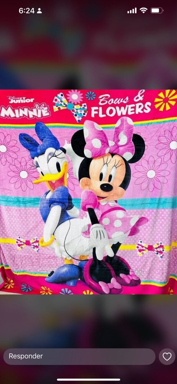 MANTAS DISNEY PIEL DE DURAZNO(DISEÑOS SE ELIGEN EN LLAMADA ) - Imagen 8