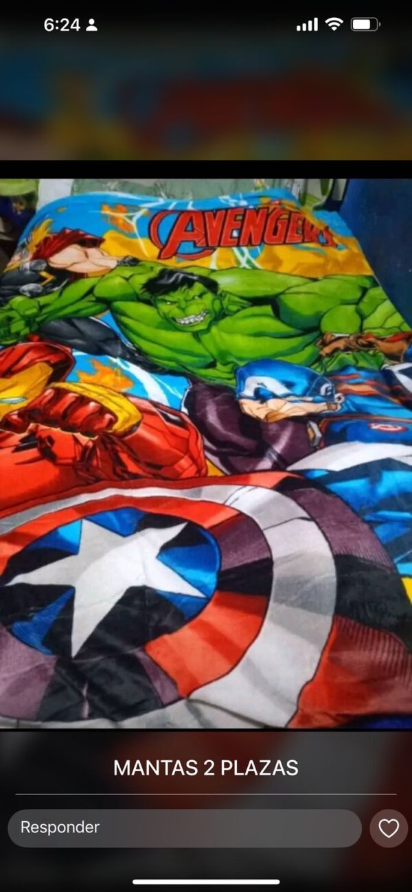 MANTAS DISNEY PIEL DE DURAZNO(DISEÑOS SE ELIGEN EN LLAMADA ) - Imagen 4