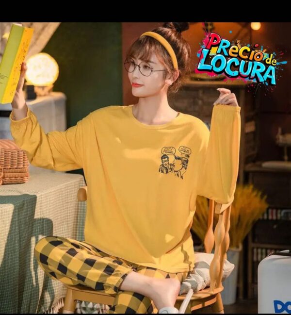 PIJAMAS DISEÑOS FOTO REFERENCIAL(SOLO COLOR AMARILLO) - Imagen 2