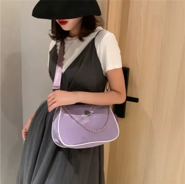 BOLSO PLANETA (COLOR VINO Y LILA) - Imagen 5