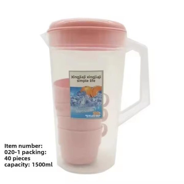 JARRA DE PLASTICO + VASOS - Imagen 2