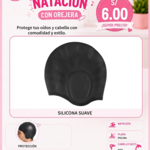 GORRO DE NATACION CON OREJERA