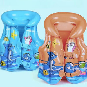 FLOTADOR CHALECO MEDIANO (COLOR CELESTE Y NARANJA)