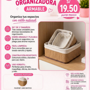 CESTA ORGANIZADORA ARMABLE