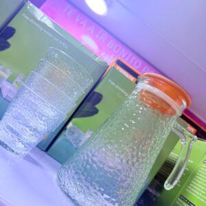 SET DE JARRA + VASOS DE VIDRIO