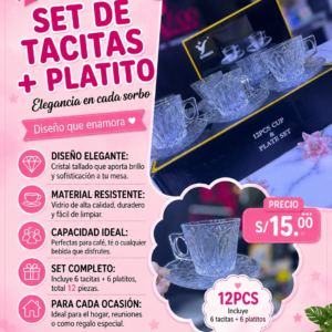 SET DE TACITAS + PLATITO