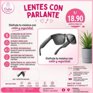 LENTES CON PARLANTE