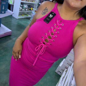 VESTIDO PINTERES LARGO 3/4 (COLOR SE ELIGE EN LLAMADA)