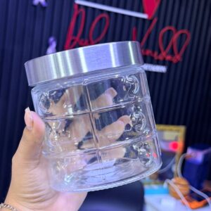 TARRO DE VIDRIO CON TAPA(mediano )