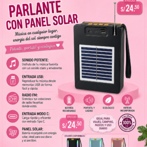 PARLANTE CON PANEL SOLAR