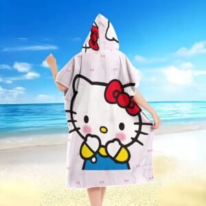 PONCHO TOALLA HELLO KITTY - (FOTO REFERENCIAL POR MODELO - DISEÑO Y COLORES SE SELECCIONAN EN LLAMADA)