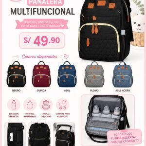 PAÑALERA MULTIFUNCIONAL  (COLOR SE ELIGE EN LLAMADA )