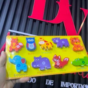 ROMPECABEZAS ENCAJE CARRITO Y ANIMALES