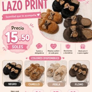 PANTUFLA LAZO PRINT (TALLA 36-37-38)