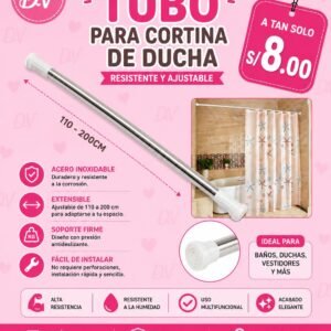 TUBO DE CORTINA PARA DUCHA