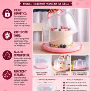 PORTA TORTA HERMETICO