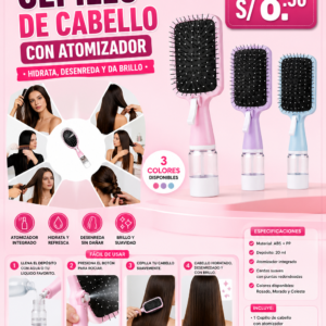 CEPILLO CON ATOMIZADOR (EL COLOR SE ELIGE EN LLAMADA )