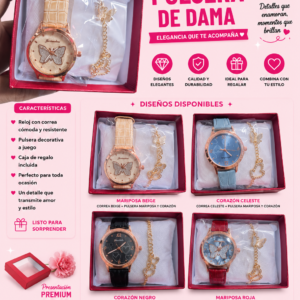 RELOJ + PULSERA DE DAMA