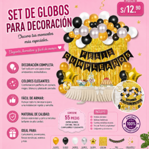 SET DE GLOBOS PARA DECORACION