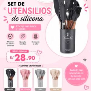SET DE UTENSILIOS DE SILICONA