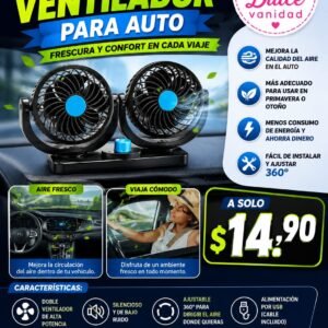 MINI VENTILADOR PARA AUTO