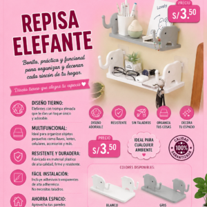 REPISA ELEFANTE - DISPONIBLE COLOR BLANCO