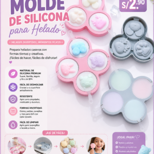 MOLDE DE SILICONA PARA HELADO