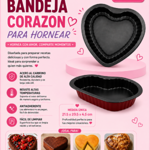 BANDEJA CORAZON PARA HORNEAR