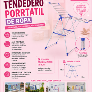 TENDEDERO PORRTATIL DE ROPA