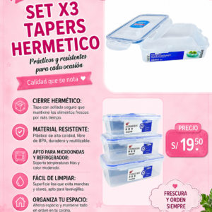 SET X3 TAPERS HERMETICO