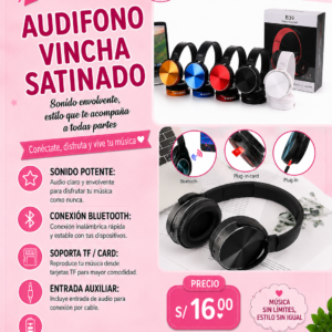 AUDIFONO VINCHA SATINADO