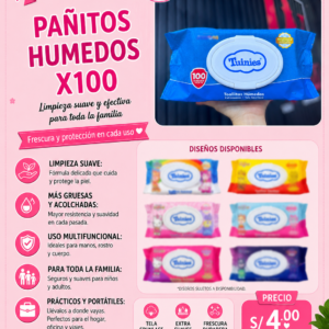 PAÑITOS HUMEDOS X100