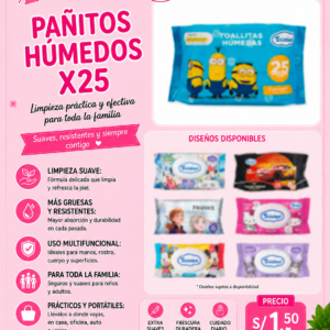 PAÑITOS HUMEDOR X25