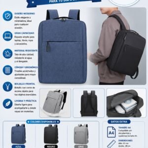 MOCHILA DE HOMBRE - COLOR SE ELIGE EN LLAMADA
