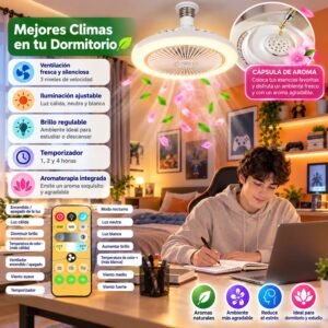 FOCO VENTILADOR CON AROMATIZANTE