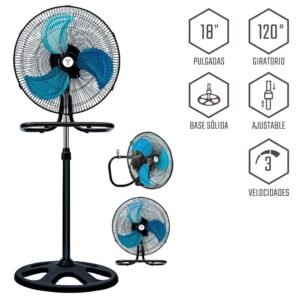 VENTILADOR 3 EN 1 18" PULGADAS